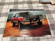 1978 Plymouth Trail Duster Original Vintage Car Sales Brochure Catalog