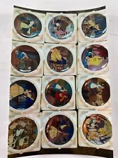 Lot of 12 Bradford Exchange Disney Beauty and the Beast Plates Collection New