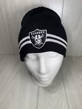 Vegas Oakland Raiders Beanie Reebok Adult One Size Black Knit NFL 100% Acrylic