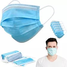 50/100/500 3 Ply Ear loop Face Mask Non Medical Surgical Dental Disposable Masks