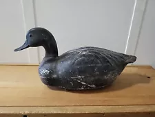 Vtg Gatx Feather Lite Black Grey Duck Decoy Sits Flat 14.5"