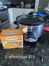 Crock Pot - 5 Qt With Recipe Idea Tin