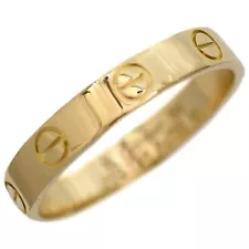 Cartier Mini Love Ring Yellow Gold YG Love f 20599 Ring #8 750 K18