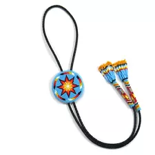 Beaded Bolo tie | NATIVE AMERICAN Inspired NAVAJO BEADED BOLO TIE