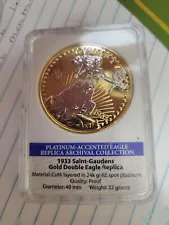 American Mint 1933 Saint-Gaudens Gold Double Eagle Replica Coin PROOF