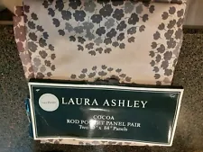 Laura Ashley Pocket Rod Cocoa Color 80 x 84 Brand New (2 sets for sale) #S92