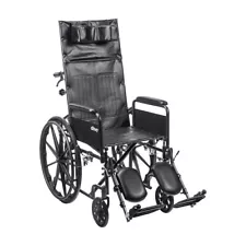 NEW Silver Sport Full-Reclining Wheelchair MODEL# SSP18RBDFAV 18 INCH SEAT