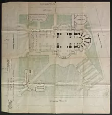 ORIGINAL 1903 Architect Drawing St John The Divine Cathedral NYC Heins & LaFarge