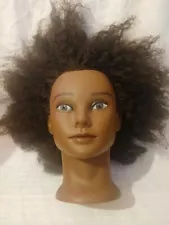 Kinky Curly 100% Real Human Hair Mannequin Head for Hairdresser Practice Afro...