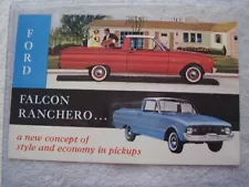 1960 FORD FALCON RANCHERO DEALER POSTCARD ORIGINAL