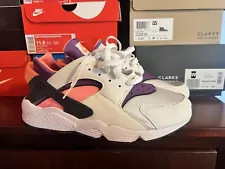 NIKE Air Huarache white purple bright mango DD1068-101 Mens US 12 Box no lid