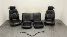 98 02 Pontiac Firebird Trans AM Front Rear Set Power Seats Leather Black OEM 53K