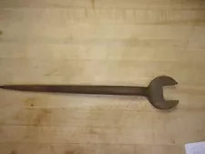 Antique Large Spud Wrench Offset Marked W S M 18" Iron Worker FREE SHIPPING