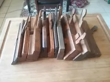 Antique Wooden Molding Plane Lot x 10 Wood Planes * Complete *