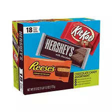 HERSHEY’S Full Size Standard Candy Bar Variety Pack - 18 Pc