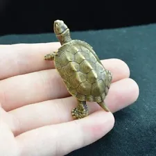 Vintage Brass Turtle Figurine Statue Home Desk Ornaments Animal Figurines Gift