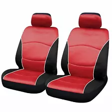 Red Black Look Pair Front Pair Car Seat Covers for Toyota MR2 All Models