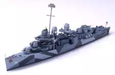 1/700 USS Cushing DD797 Fletcher Class Destroyer Waterline