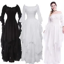 Victorian Dress Renaissance Costume Women Gothic Witch Dress Medieval Long Dress