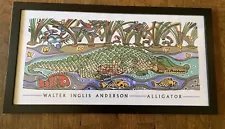 Walter Anderson: Alligator in Marsh Giclee Print 12" X 24" frame not included