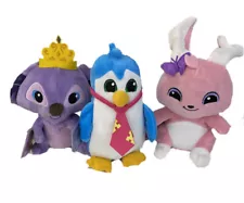 Animal Jam Lot Of 3 Plush Stuffed Toys Purple Koala Blue Penguin Pink Rabbit