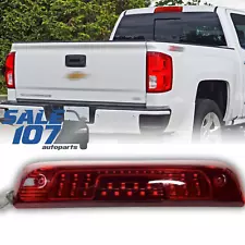 For 2014-2018 Chevy Silverado GMC Sierra Third Brake Light Cargo Red Black Smoke (For: More than one vehicle)