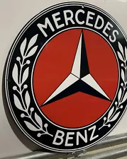 Vintage Style Mercedes Benz Sales Service Heavy Steel Metal Quality Sign