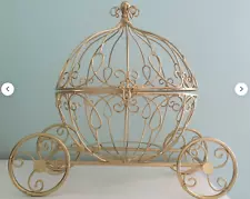 Cinderella Metal Carriage for Flower Centerpieces, Card Holder Great Home Decor