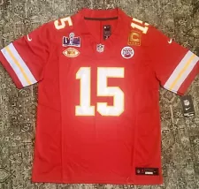 Patrick Mahomes XL Kansas City Chiefs SB LVIII Captain’s Jersey Stitched Newð¥