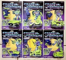 TRANSFORMERS G1 CARDED CONSTRUCTICONS IN US MOSC SET! DECEPTICON DEVASTATOR TOY