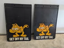 Vintage Garfield "Get Off My Tail" Truck Mud Flaps 12" X 18" 1978 Used Condition