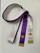 Reversible Confessional and Sacramental Stole - Purple and White