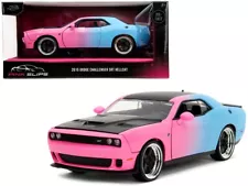 2015 Dodge Challenger SRT Hellcat Pink and Blue Gradient with Matt Black Hood