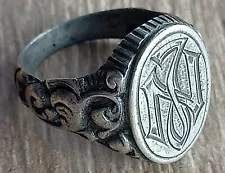 WW2 GERMAN OFICER Silver Ring, Finger Ring RARE