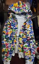 Bape A Bathing Ape Candy Camo Shark Hoodie Large