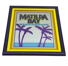 Vintage Matilda Bay Wine Cooler Mirror Purple/Yellow Palm Trees