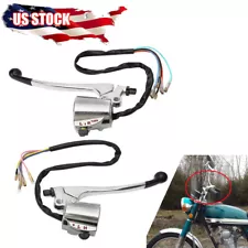 2x Handlebar Brake & Clutch Lever Set For Honda S90 CT70 CL90 CB100 CL100 CL70 (For: 1967 Honda S90)