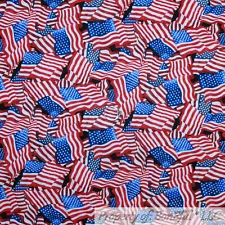 BonEful Fabric Cotton Quilt Red White Blue Star Stripe American Flag SALE SCRAP