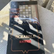 NIB - Scrabble Grand Edition - Wooden Game - Game Company Rotating Board Large