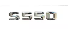 #1 S550 CHROME REPLACEMENT FOR MERCEDES REAR TRUNK EMBLEM BADGE NAMEPLATE DECAL (For: 2012 Mercedes-Benz S550)