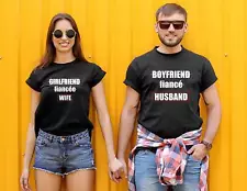 Couple Matching T-shirts Boyfriend Fiance Husband Girlfriend Fiancee Wife