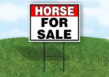 HORSE FOR SALE RED BLACK 18 in x 24 in Yard Sign Road Sign with Stand