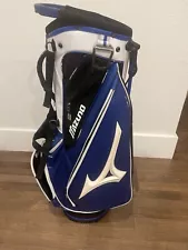 Mizuno Staff Stand Golf bag: 4-way divider top, Blue/White: Used