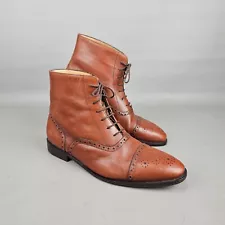 Shipton & Heneage Brown Calf Leather Boots Size 10.5