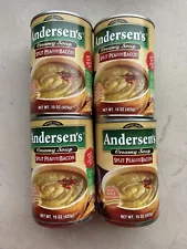 Brand New Original Rare Andersen's Split Pea Soup w/ Bacon. 4 Cans