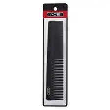 Ace Hair Dressing Comb - 7.5 Inch, Black - Great for All Hair Types