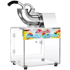 48L Snow Cone Machine, 500LB/H Commercial Shaved Ice Machine for Snow Cones, ...