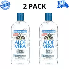 Fruit Of The Earth Aloe Vera 100% Gel, PURE , No Color Added, 12 OZ (2 Pack)