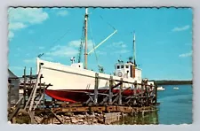 ME-Maine, Lobster Boat in for Repair, c1966 Antique Vintage Postcard