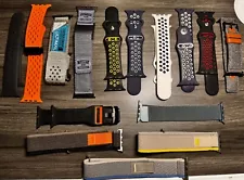 Bands (15) for Apple Watch Ultra - 49mm Silicon and Fabric